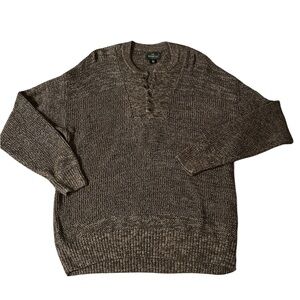 Redhead Brown V-neck Crewneck Sweater | 2x